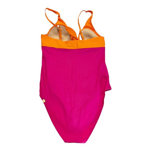 SUMMERSALT One Piece Swimsuit  The Jetsetter Hibiscus Tangerine Pink UPF 50+ 4 - Picture 9 of 10